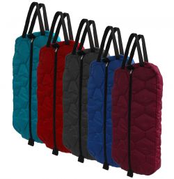 Showman Quilted nylon bridle bag with zipper front